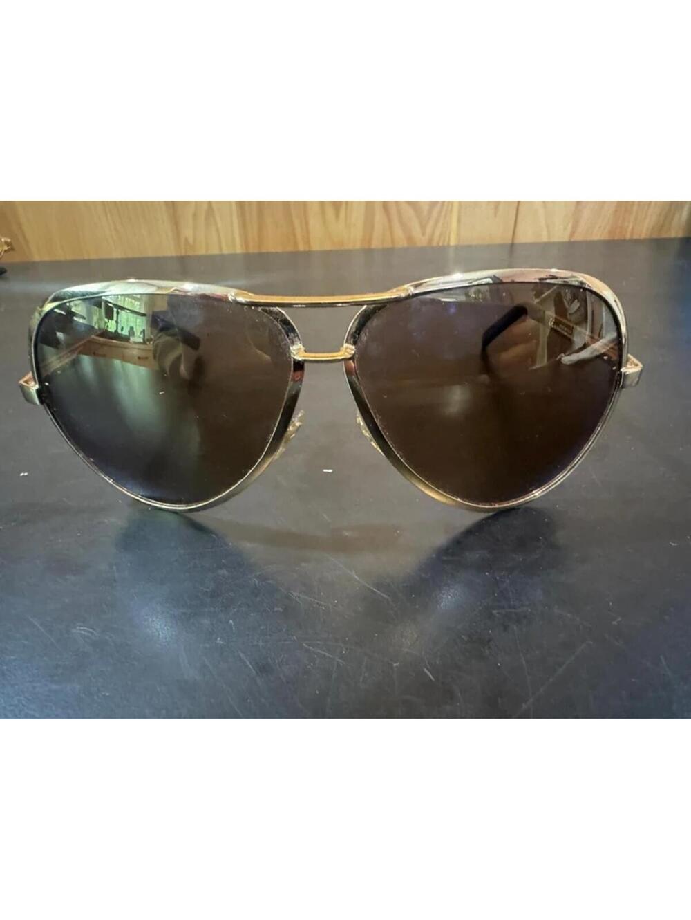 Authentic Vintage Gucci GG 2785/S Shield Sunglasses - Gold/Olive - Y2K Style